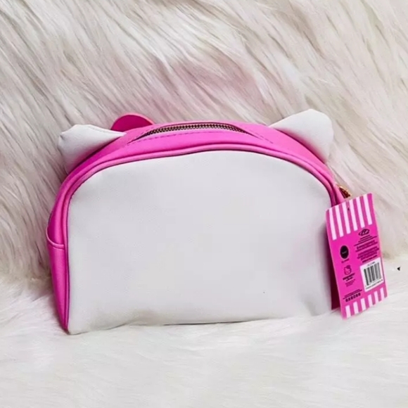 Hello Kitty By Sanrio Pink and White Cosmetic Bag NWT SMOKE FREE HOME - Picture 3 of 4